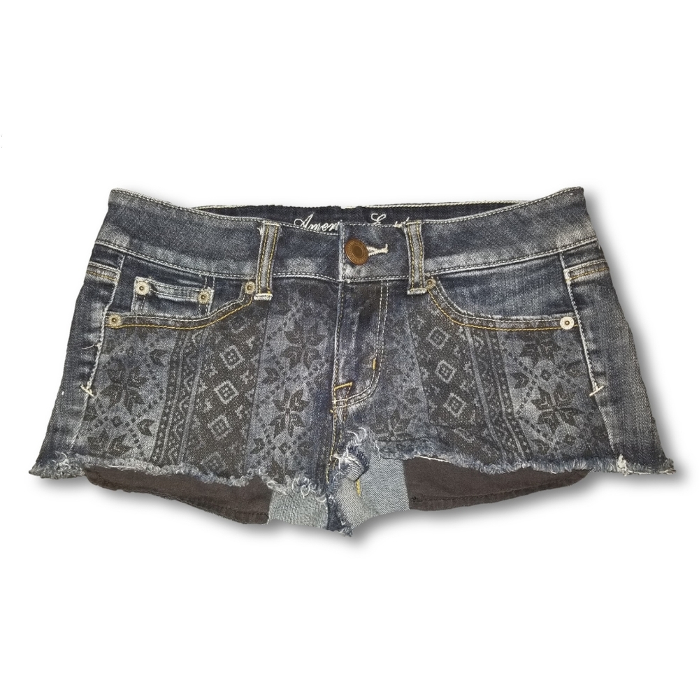American Eagle Floral Tribal Printed Cut Off Shorts